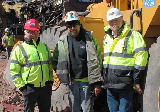 Teamwork gets it done with Sr. Vice President of Operations Ralph Kaufman (left), Superintendent Walter Mang (center) and Vice President of Project Management Stephen Hicks at this demolition site.